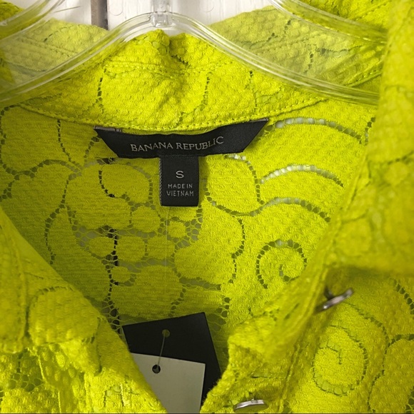 Banana Republic Floral Lace Shirt Dress NWT - Picture 5 of 9